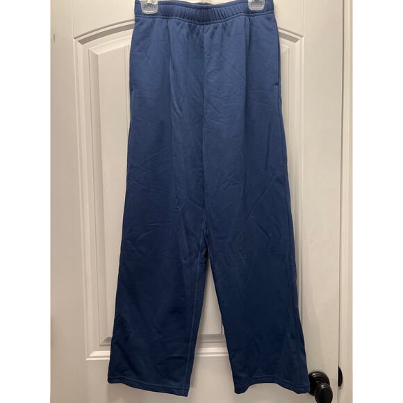 NWT Pumiey Women’s High Waisted Wide Leg Pull On Active Sweatpants Size‎ M Blue - Picture 1 of 6